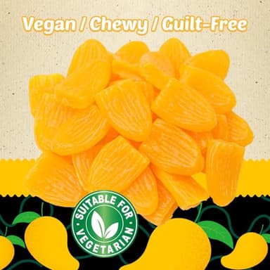 Amos ChewTopia Mango Gummy Jerky – Vegan Chewy Fruit Snack, Tastes Like Real Dried Mango, Soft & Chewy Gummy Candy, 8.47oz Box (Approx. 9 Shareable Packs) - Image 4