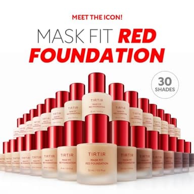 TIRTIR Mask Fit Red FoundationㅣLong Lasting Flawless Coverage, Energy Essence, Lightweight, Hydrating, Pore-Blurring, Breathable Satin Finish, Makeup, Radiant Skin, #17N Vanilla, 1.01 Fl Oz - Image 2