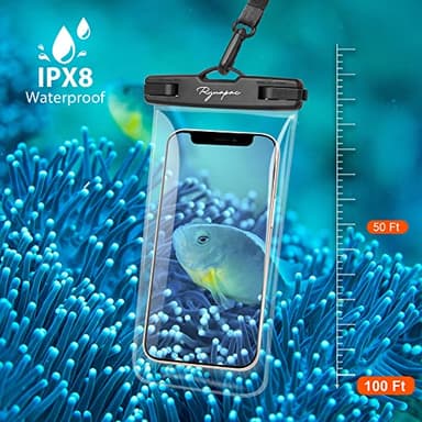 Rynapac Waterproof Phone Pouch Bag - 7.5in Waterproof Phone Case for Beach Travel Must Haves, IPX8 Cellphone Dry Bag with Lanyard for iPhone 16 15 Pro Max Galaxy S25 Pixel 8a, Cruise Essentials - Image 3