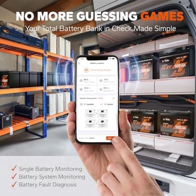 LiTime 12V 100Ah Group 24 Bluetooth LiFePO4 Battery, Deep Cycle Lithium Battery, Built-in 100A BMS with Low-Temp Protection, Max. 15000 Cycles, Perfect for RV, Solar System, Trolling Motors etc. - Image 2