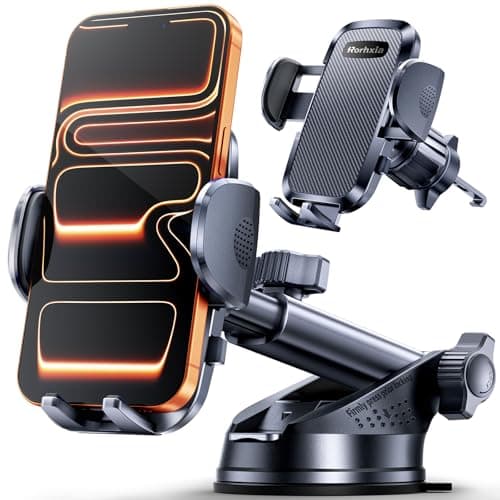 Rorhxia 3IN1 Car Phone Holder, Military-Grade 85lbs Strongest Suction Phone Holders for Your Car Dashboard/Windshield/Vent, Cellphone Holder Stand for iPhone 16 15 14 Pro Max Samsung and More - Image 1