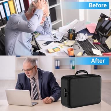 ENGPOW 5200°F Fireproof Document Bag with Lock, Upgraded Heat Insulated Fireproof Box 8 Layers File Organizer, Portable Home Travel Safe Storage for Important Documents,Passports,Laptop, Black(Soft) - Image 9