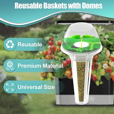 128 pcs Seed Pod Kit for Aerogarden, Grow Anything Kit for Indoor Hydroponics Growing System, Hydroponics Supplies with 50 Grow Sponges, a&b Nutrient Plant Food, 50 Pod Labels, 12 Plant Baskets Domes - Image 6