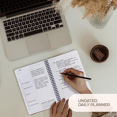Beautiful Daily Planner And Notebook With Hourly Schedule - Aesthetic Spiral To do List Notepad to Easily Organize Your Tasks And Appointments - Stylish Book And School Or Office Supplies For Women - Image 5