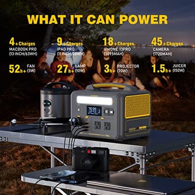 VTOMAN Jump 600X Portable Power Station 600W, 299Wh Solar Generator LiFePO4 Battery Power Station with 600W Pure Sine Wave (Surge 1200W) AC Outlet, PD 60W USB-C, 3x Regulated 12V/10A DC for Camping - Image 7