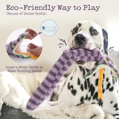 Fuzzwoof Hide and Seek Dog Toys, No Stuffing Snake Squeaky Dog Toy, Puppy Toys for Teething, Tug of War Toy for Small Medium and Large Breed Durable Dog Toy to Keep Them Busy - Image 4