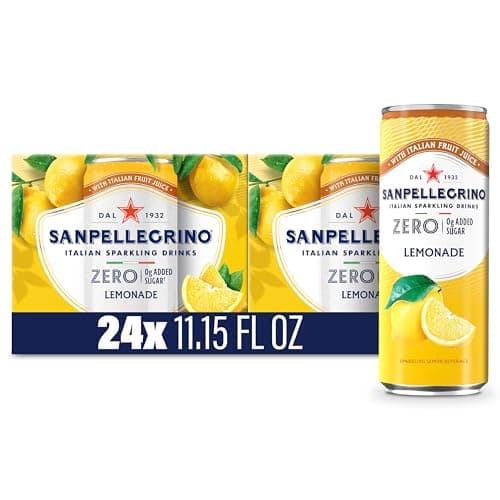 Sanpellegrino Zero Grams Added Sugar Lemonade Italian Sparkling Drink, 24-Pack Of 11.15 Fl Oz Cans, Sanpellegrino Italian Sparkling Drinks, Low-Calorie Sparkling Juice Beverages - Image 1