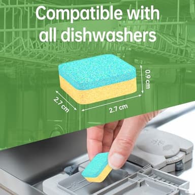 Dishwasher Cleaner and Deodorizer Tablets 24 Pack - 1 Year Supply Deeply Removes Dirt With Odor Eliminating, Dishwasher Cleaner Tablets Naturally Removes Scale Andblockage From Pipes - Image 3