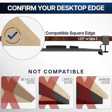 VIVO Large Keyboard Tray Under Desk Pull Out with Extra Sturdy C Clamp Mount System, 27 (33 Including Clamps) x 11 Inch Slide-Out Platform Computer Drawer for Typing, Black, MOUNT-KB05E - Image 7