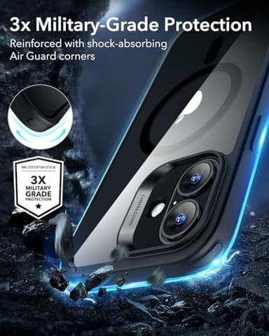 ESR for iPhone 16 Case, Compatible with MagSafe, Shockof Military-Grade tection, Magnetic Phone Case for iPhone 16, Classic Hybrid Case (HaloLock), Black - Image 5