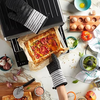 KITCHENAID Albany Oven Mitt 2-Pack Set, Matte Black, 7"x13" - Image 5