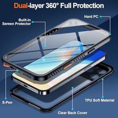 MOZOTER for iPhone 16 Pro Case Waterproof,[IPX8 Underwater Case][Full Body Shockproof & Military Dropproof] Clear Sound Quality Built-in Screen Protector for iPhone 16 Pro 6.3 inch-Black - Image 4