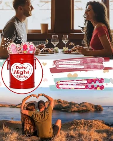 xiheer Date Night Ideas for Couples, 36 Date Night Sticks Couples Games for Boyfriend Girlfriend, Engagement Husband Wife Bridal Anniversary Wedding for Him and Her - Image 5