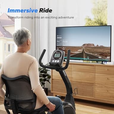 MERACH Recumbent Exercise Bikes for home, Light Commercial High-end Recumbent Bike for Seniors Adults, Magnetic Recumbent Exercise Bike with Smart Bluetooth and Exclusive App, LCD, Heart Rate Handle - Image 6