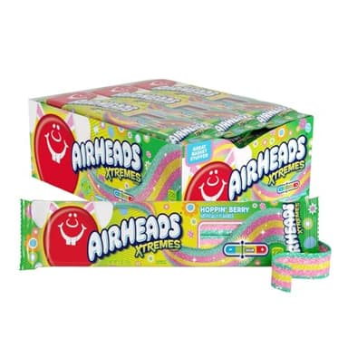 Airheads Xtremes, Sweetly Sour Spring Edition Hoppin Berry Flavored Candy Belts, Easter Baskets, 2oz (Pack of 18) - Image 1
