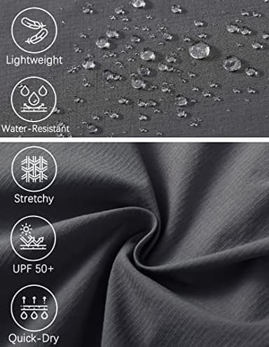 WENRONSTA Men's Hiking Work Cargo Pants Quick-Dry Lightweight Waterproof 6 Pockets Outdoor Mountain Fishing Camping Pants Dark Grey S - Image 5