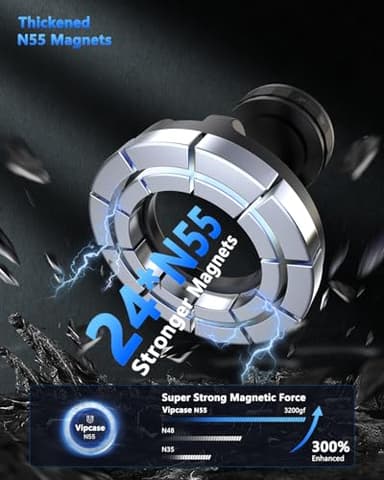 Vacuum Magnetic Car Phone Holder for Mag-Safe [89+LBS Suction & 3200gf Magnetic] 360° Adjustable Ultra Suction Cup Phone Holders for Your Car, Car Mount for iPhone 17 Pro Max 16 15 14 13 12 Air Plus - Image 5