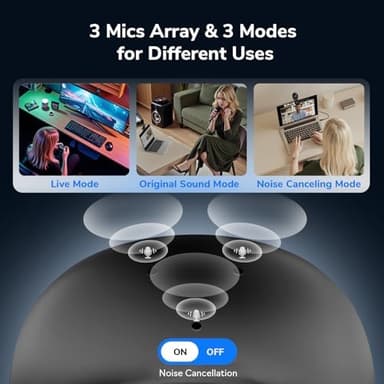 EMEET Piko 4K Webcam for Streaming, World’s 1st Dual-Camera AI-Powered 4K Camera w/AI Autofocus, 3 Mics Array&3 Sound Modes, USB Webcam with Clip, Great for Streaming, Desk Setup - Image 7