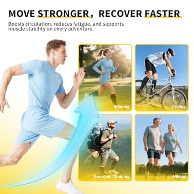 CAMBIVO 3 Pairs Calf Compression Sleeves for Men & Women – Footless Compression Socks for Shin Splints, Pain Relief, Varicose Veins – Leg Support for Running, Travel, Fitness, Nursing - Image 4