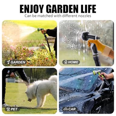 Non-Expanding Garden Hose 50FT – Flexible, Burst-Resistant, Anti-Kink, Lightweight & Durable for Outdoor Use(Black) - Image 7