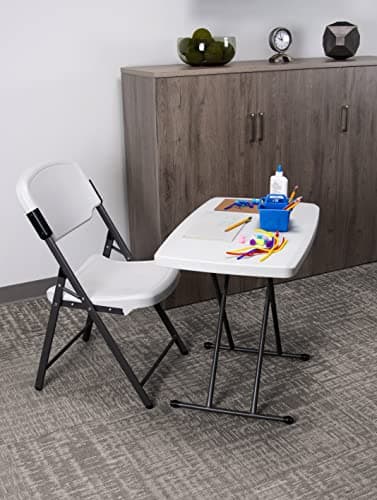 Iceberg Small Camping Personal Folding Table, Heavy Duty Utility Table, Adjustable Height, Platinum, 19.5” L x 30” W x 28" H - Image 8