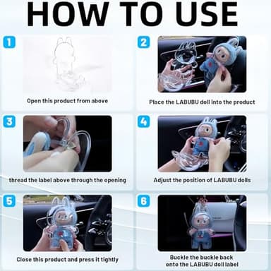 Howgoody Protective Case for Labubu Standing Figure(Macaron to 3.0) - Clear Collector Storage Box with Silicone Strap,Dustproof Scratch-Resistant for Standing Series (Figure Not Included) - Image 9