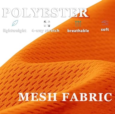 MAGNIVIT Men's Sweatpants Athletic Running Gym Training Wind Pants Zipper Sweatpant Orange/Black - Image 6