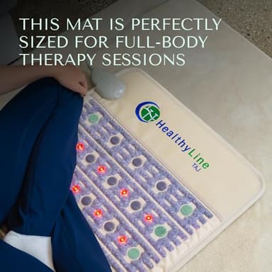 РЕМF Advanced Far Infrared Heating Pad - Professional Biomat for Pain Relief and Healing - Pulsed Electromagnetic Field Therapy - Full Body Mat with Red Lights, Amethyst, Tourmaline and Jade - 72 x 24 - Image 5
