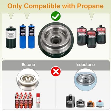 ODSD 2 Burner Camping Stove with Windshield, 20000 BTU Propane Camp Stove, Portable Folding Gas Stove, Camping Essentials Gears Includes Frying Pan, Coffee Stand & Carry Bag, Green - Image 7