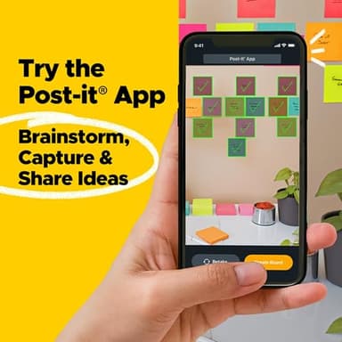 Post-it Super Sticky Notes, 3x3 in, 6 Pads, 2X The Sticking Power, Energy Boost Collection, Bright Colors (Orange, Pink, Blue, Green),Recyclable (654-6SSAU) - Image 9