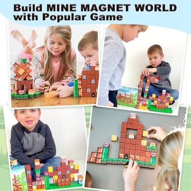 Magnetic Blocks Building Toys - Build Mine Magnet World Set Toddler Kids Sensory Toys for Boys & Girls Ages 3-5 5-7 8-12, 1'' Magnetic Cubes Game Classroom Must Haves Decor School Supplies - Image 8