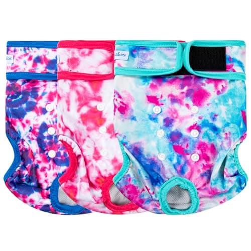 Leekalos Reusable Washable Dog Diapers Female (3 Pack) - Highly Absorbent Doggie Diapers - Size Adjustable Puppy Diaper for Dog Period Panties (X-Large) - Image 1