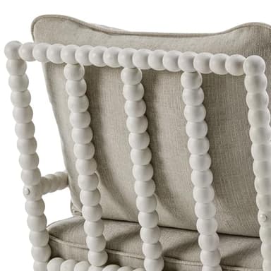 DUHOME Linen Fabric Spindle Accent Chair with Wood Frame,Spool Chairs with High Resilience Spring Cushion and Armrest Pads, Leisure Armchair for Living Room Bedroom Farmhouse Home Office Belcony - Image 6