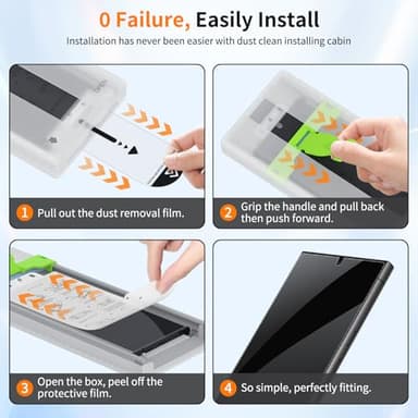 posidentists 2 Pack for Samsung Galaxy S24 Ultra 6.8" Privacy Screen Protector-PET Film [Not Glass] Auto-Alignment Kit, Anti-Glare, Anti-Fingerprint, Easy Installation, Case Friendly Matte Film - Image 7