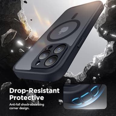 GolbinBox Magnetic for iPhone 13 Pro Case,Compatible with MagSafe,[Full Camera Protection][Privacy Screen Protector] Translucent Phone Cover for iPhone 13 Pro 6.1 Inch (Matte Black) - Image 6