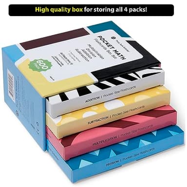 Award-Winning Math Flash Cards Set: 600 Facts for Addition, Subtraction, Multiplication & Division - 10 Fun Learning Games - Perfect for Kids Ages 5-10, Grades 1-6 - Gift-Ready & Teacher-Approved - Image 6