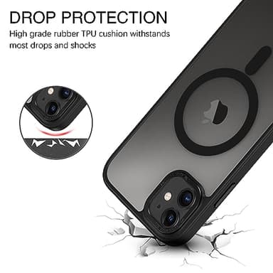 BENTOBEN for iPhone 11 Phone Case, Phone case for iPhone 11 Magnetic Case [Compatible with Mag Safe] Translucent Matte Slim Shockproof Anti-Fingerprint Protective Cover for iPhone 11 6.1’’ Black - Image 4