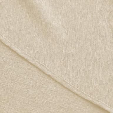 Decorelia Faux Linen Round Table Cloth 60 inch, Waterproof Decorative Fabric Anti-Scratch Texture Round Tablecloth Cover for Dining, Kitchen & Outdoor Table (60 Inch, Round (2-4 Seats), Beige) - Image 4