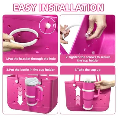 2 Pcs Cup Holder for Bogg Bag, 30oz and 40oz Water Bottle Accessories, Compatible with Bogg Bags and Simply Southern Totes - Image 4