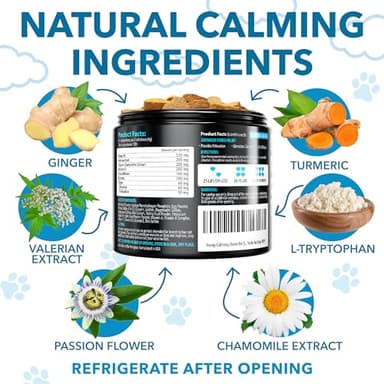 Hemp Calming Chews for Dogs with Anxiety and Stress - Anxiety Relief Chews for Storms, Fireworks, Thunder, Barking, Separation - Valerian, L-Tryptophan, Hemp Oil - Peking Duck- 120 Dog Calming Treats - Image 3