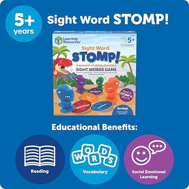Sight Word Stomp!, Educational Indoor Games, Preschool Alphabet ,Toddler Brain Toys, Toddler Preschool Learning, 114 Pieces, Age 5+ - Image 5