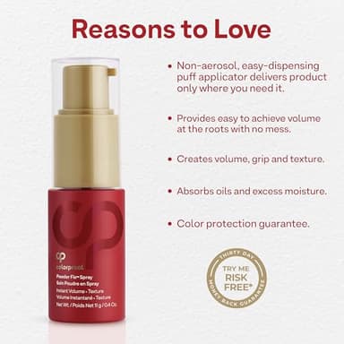 Colorproof Volume Hair Powder Spray 0.4 Fl. Oz. Talc Free Powder Texture Spray, Madagascar Vanilla Scent - Image 4