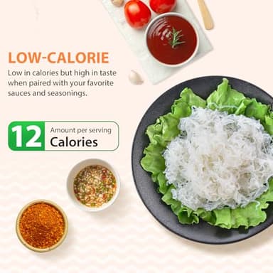 Soeos Konjac Noodles, Angel Hair Pasta, Low Calorie, Low Carb, Keto and Paleo Friendly Shirataki Noodle, Gluten-Free, Fat Free, Sugar Free, Vegan, 8.8 oz (250g)*6 Pack - Image 7