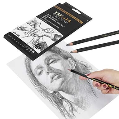 RVOGJP TAMATA Professional Drawing Sketching Pencil Set - 12 Pieces Art Graphite Pencils(12B - 4H), Ideal for Drawing Art, Sketching, Shading, for Beginners & Pro Artists - Image 3