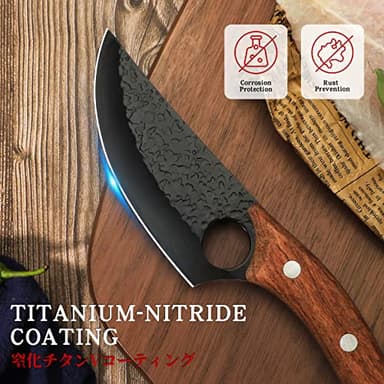 Original Huusk Knife Japan Kitchen Boning Chef Husk Knife for Everyday Use, Camping and BBQ - Premium Black Titanium Coated Blade with Sheath & Gift Box - Image 3