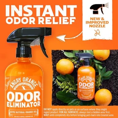 ANGRY ORANGE Pet Odor Eliminator for Dog and Cat Urine, Carpet Stains, and Strong Smells – Citrus Cleaner with Natural Orange Oil – 24 oz - Image 2