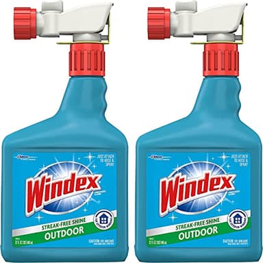 Windex Outdoor Window and Glass Cleaner for Hose Ammonia Free, Concentrated Formula for Deep Outdoor Clean, Patio Cleaner, Compatible With All Hoses, 32 Fl Oz (Pack of 2) - Image 7