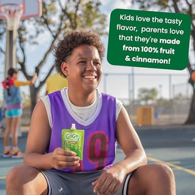 GoGo squeeZ Organic Applesauce and Fruit Puree, Apple Cinnamon, 3.2 oz (Pack of 48), Unsweetened Organic Fruit Snacks for Kids, Gluten Free, Nut Free and Dairy Free, Recloseable Cap, BPA Free Pouches - Image 8