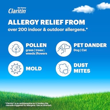 Claritin Allergy Medicine for Adults, 24-Hour Non-Drowsy Loratadine 10mg Pills, Antihistamine, 30 Tablets + 1ct On-The-Go Relief - Image 4