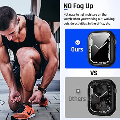 Goton 2 in 1 Waterproof Case for Apple Watch Screen Protector Series 6/5/4, SE 3/2/1 40mm, 360 Protective Glass Face Cover Hard Bumper + Back Frame for iWatch Accessories 40 mm - Image 5